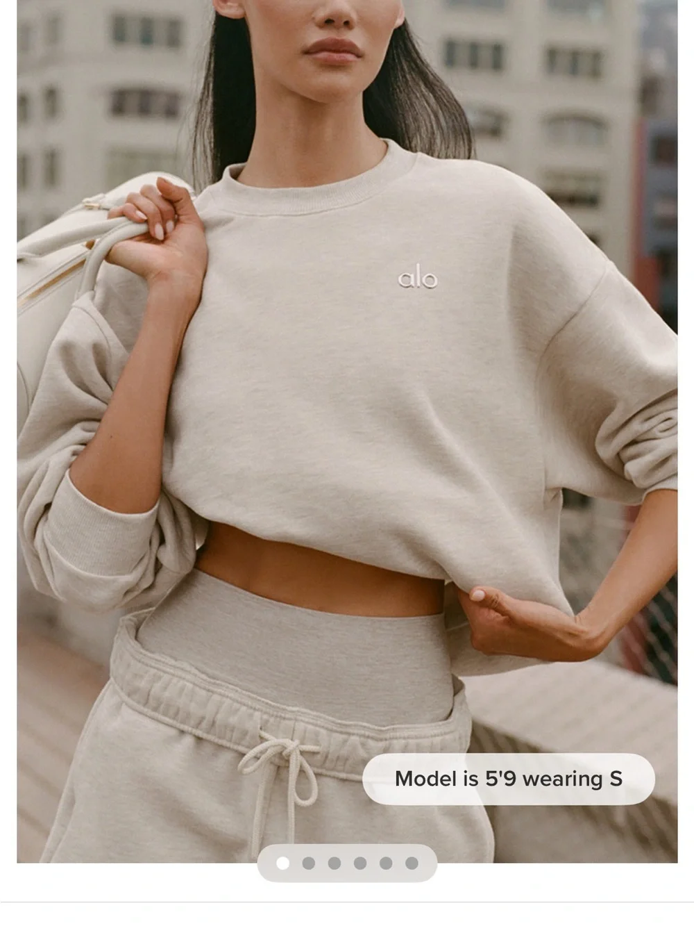 ALO Yoga Cream Crewneck Sweatshirt
